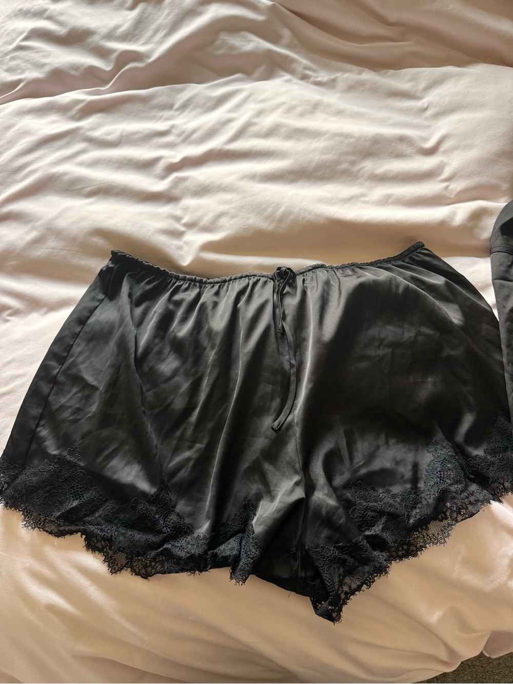 Abercrombie & Fitch Black Satin Shorts